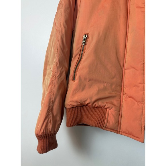 Talbots Kids Orange Faux Fur Hood Bomber Winter Rust Jacket Size 16‎ - Picture 9 of 16